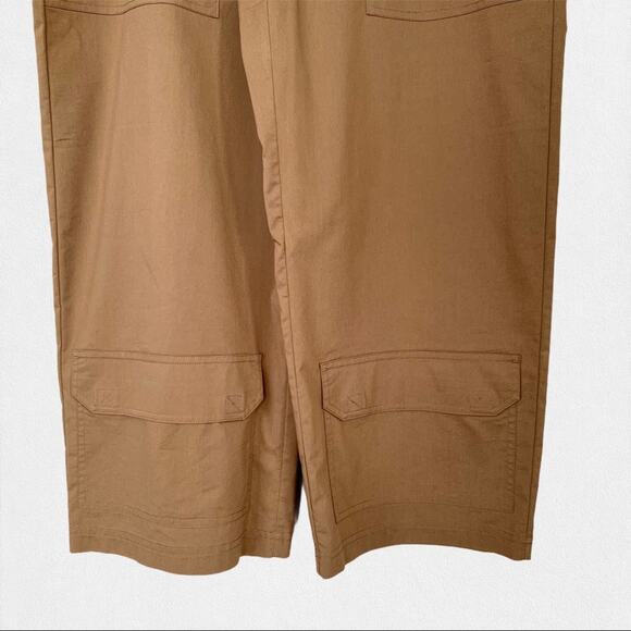 Chico's Dune Stretch High Rise Wide Leg Cropped Pants Size 1 M 8 - Picture 3 of 10